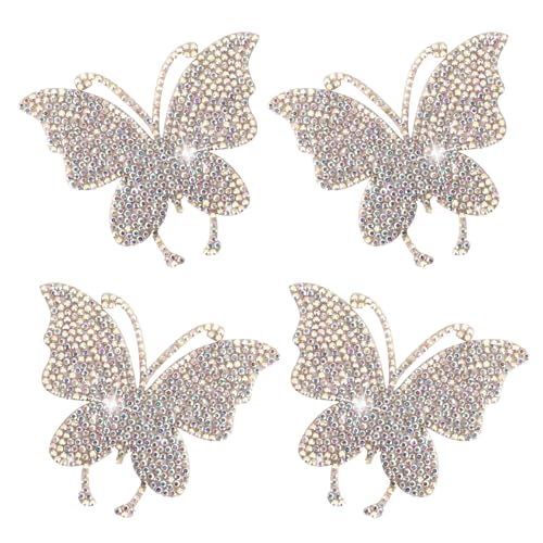 Liwidon Butterfly Rhinestone Decals 3PCS Crystal Bling Glitter Diamond Stickers with SelfAdhesive Backing for Christmas Decor Cars Window Gift Box Clothing Hats - Image 1