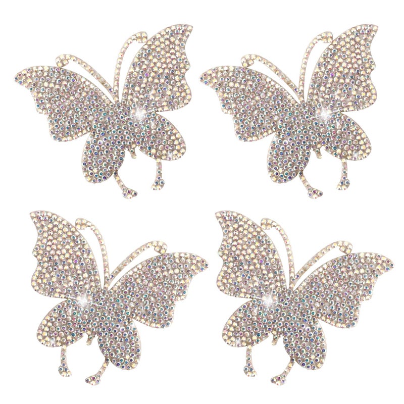 Liwidon Butterfly Rhinestone Decals 3PCS Crystal Bling Glitter Diamond Stickers with SelfAdhesive Backing for Christmas Decor Cars Window Gift Box Clothing Hats - Image 3
