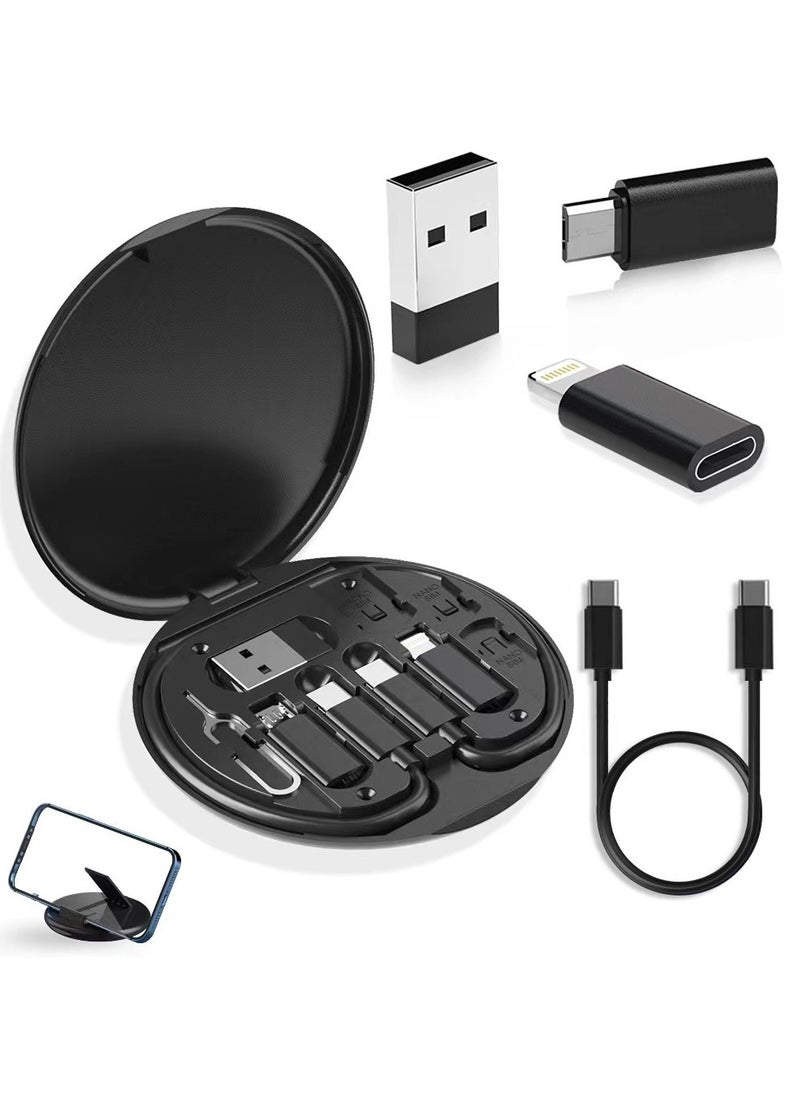 Home Clearance Sale 5-in-1 Silicone USB Type-C Charger Cable Kit with Data Transfer & Card Storage - MFI Certified, Lightning-Fast Charging for iPhone, Android, Tablets, USB to Lightning, Female to Male Connector, USB Charging, 80W Output Power  - Image 1