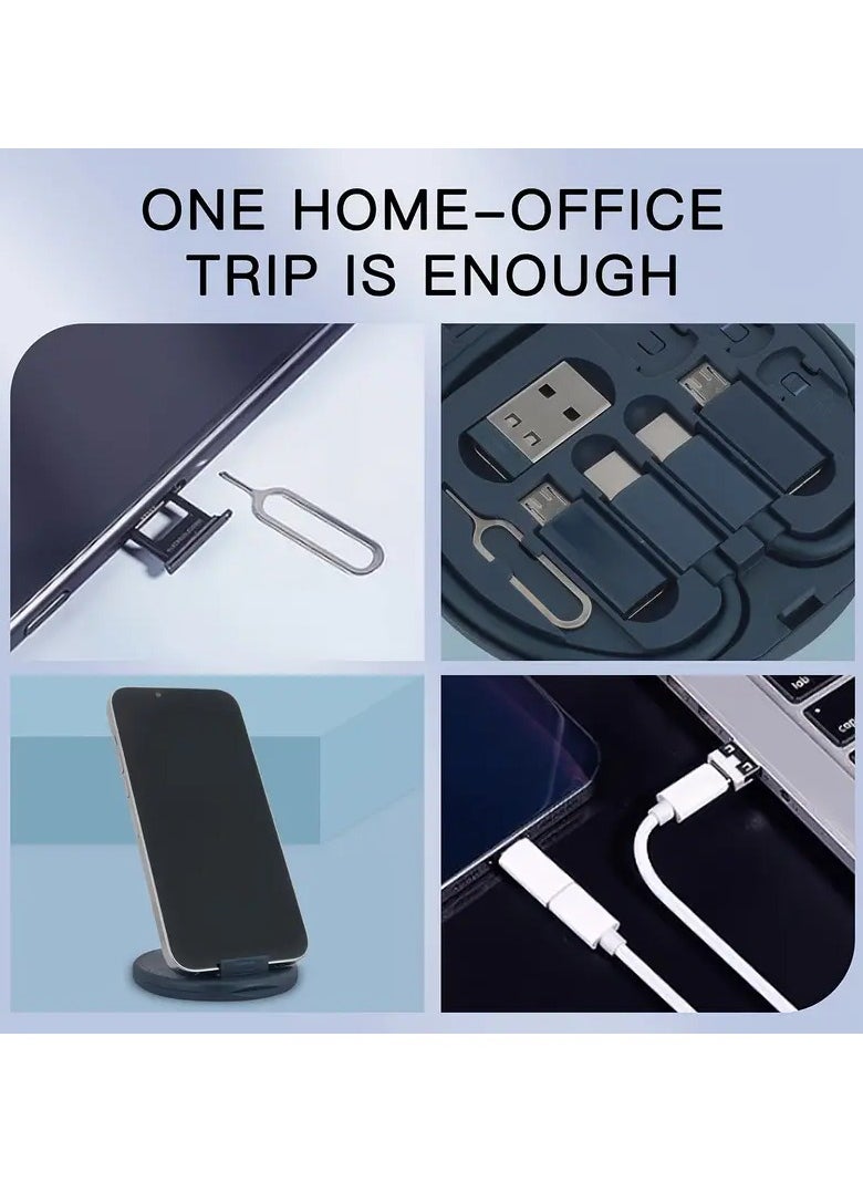 Home Clearance Sale 5-in-1 Silicone USB Type-C Charger Cable Kit with Data Transfer & Card Storage - MFI Certified, Lightning-Fast Charging for iPhone, Android, Tablets, USB to Lightning, Female to Male Connector, USB Charging, 80W Output Power  - Image 2