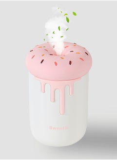 Y&D Portable Mini Cool Mist Humidifier - 250ml Small Diffuser with Night Light USB Personal Desktop Vaporizer for Plants Baby Bedroom Travel Office Home Auto Shut Off 2 Modes Super Quiet Pink  - Image 1
