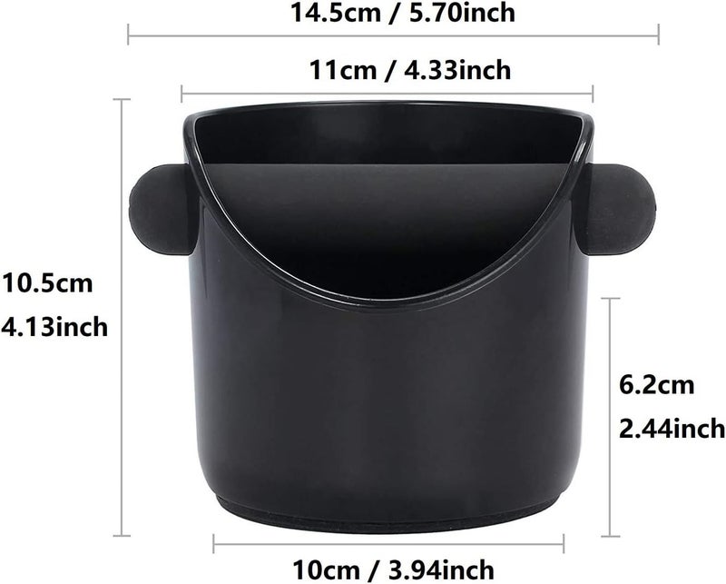 HabiWell Espresso Knock Box 4.4 Inch Shock-Absorbent Durable Barista Style Coffee Knock Box With Removable Knock Bar and Non-Slip Base Espresso Dump Bin Coffee grounds container - Image 3