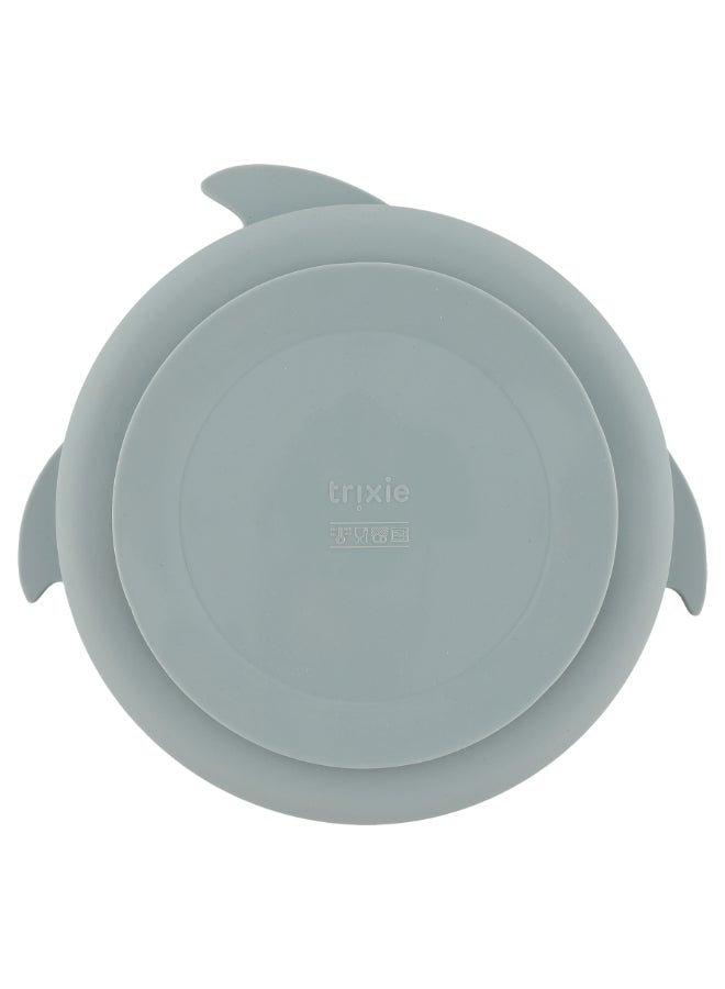 Trixie Silicone Divided Plate With Suction - Mr. Shark - Image 2