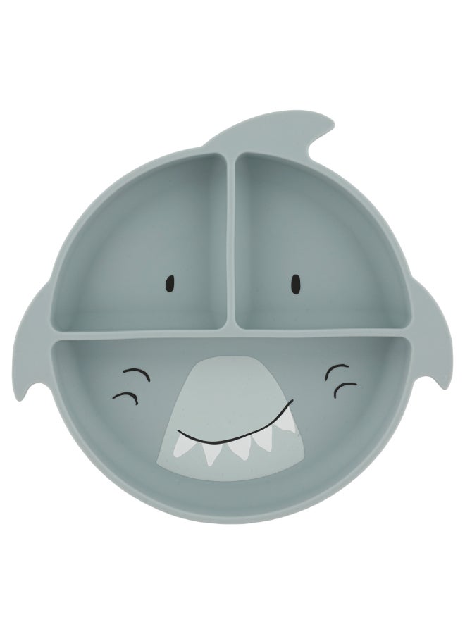 Trixie Silicone Divided Plate With Suction - Mr. Shark