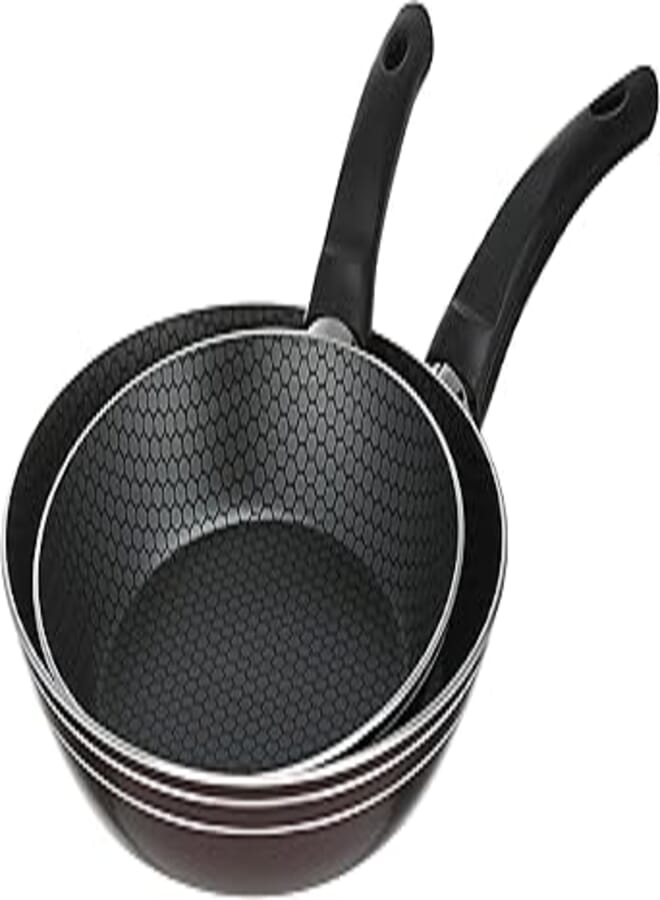 Trueval frying pan, 2 pieces - dark red
