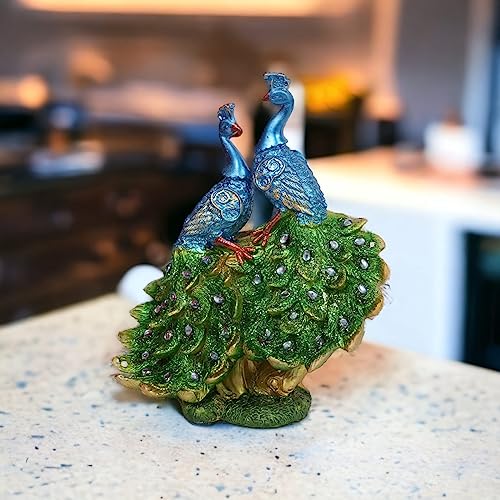 Chocozone Dancing Peacock Showpieces for Home Decorative Items for Living Room Home Decor Items (18cm*21cm) - Image 2