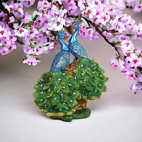 Chocozone Dancing Peacock Showpieces for Home Decorative Items for Living Room Home Decor Items (18cm*21cm) - Image 4