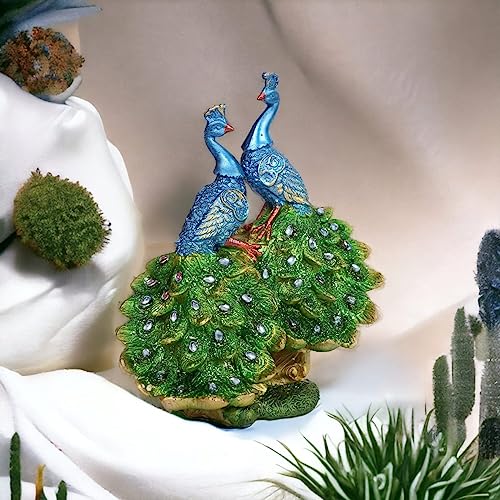 Chocozone Dancing Peacock Showpieces for Home Decorative Items for Living Room Home Decor Items (18cm*21cm) - Image 3