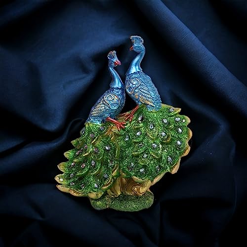 Chocozone Dancing Peacock Showpieces for Home Decorative Items for Living Room Home Decor Items (18cm*21cm) - Image 5