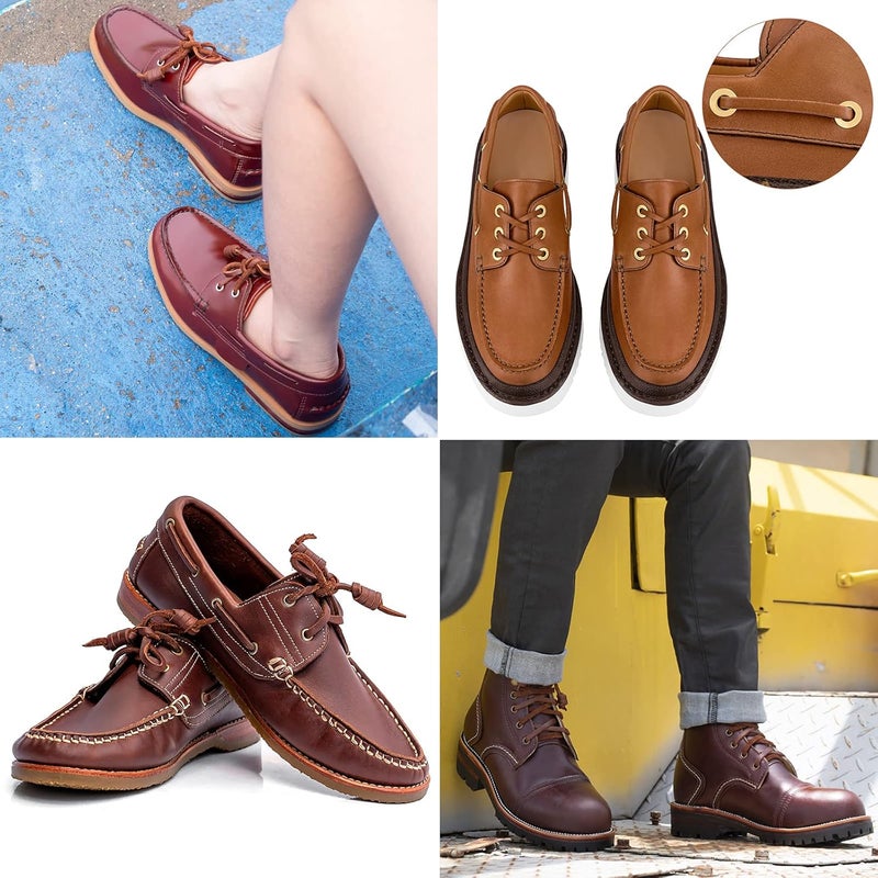 TeeLiy 3MM Flat Genuine Leather Cord - Natural Leather Lacing - Strip Cord Braiding String for Jewelry Making Shoe Lace Braided Bracelets Necklaces Handbags Knife Sheaths Cherokee Brown/Tan (5Yards) - Image 5