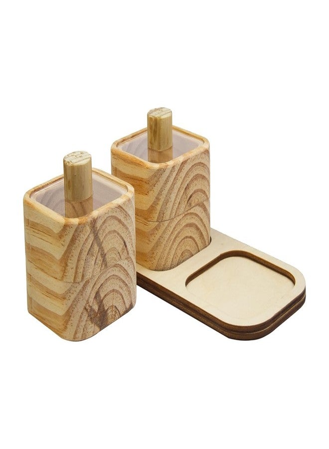 Keebori Wooden Spice Box Set – Transparent Lids, Tray | Wooden Masala Dabba for Sugar, Salt, Spices |Multipurpose Organizer for Kitchen Organizer & Condiment Holder (3) - Image 5