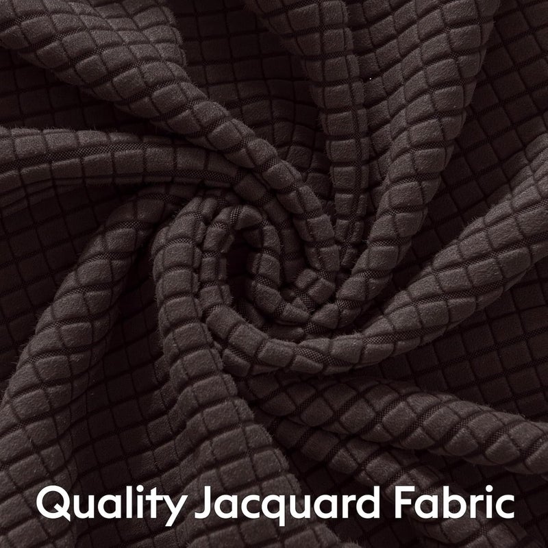 MIYE Jacquard Fabric Box Spring Cover,Super Stretchy Wrap Around 4 Sides Elastic Bed Skirt,Wrinkle & Fading Resistant,Washable & Easy Fit. (Brown, Queen) - Image 4
