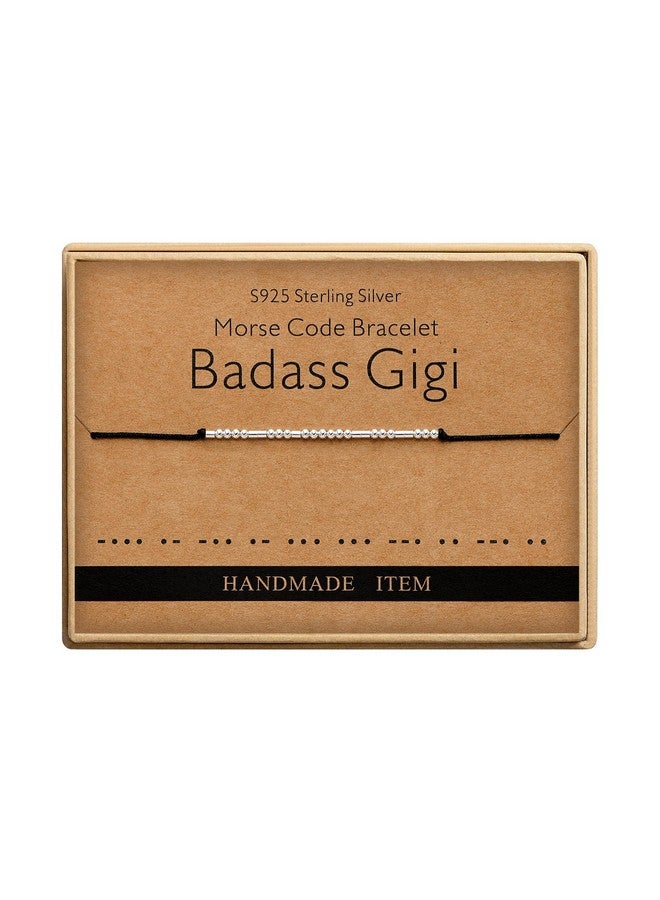 Monily Gifts For Women Badass Gigi Morse Code Bracelets For Women Inspiration Gifts For Gigi Funny Gifts For Women Best Birthday Gifts For Women - Image 1