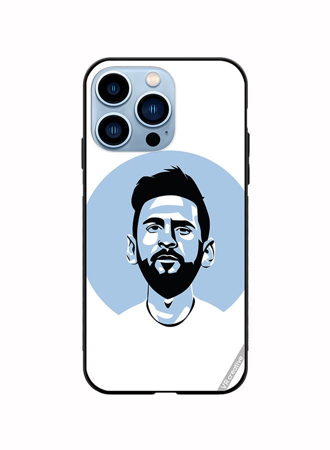 VR CREATIVE Protective Case Cover For Apple iPhone 14 Pro Lionel Messi Vector Design Multicolour - Image 1