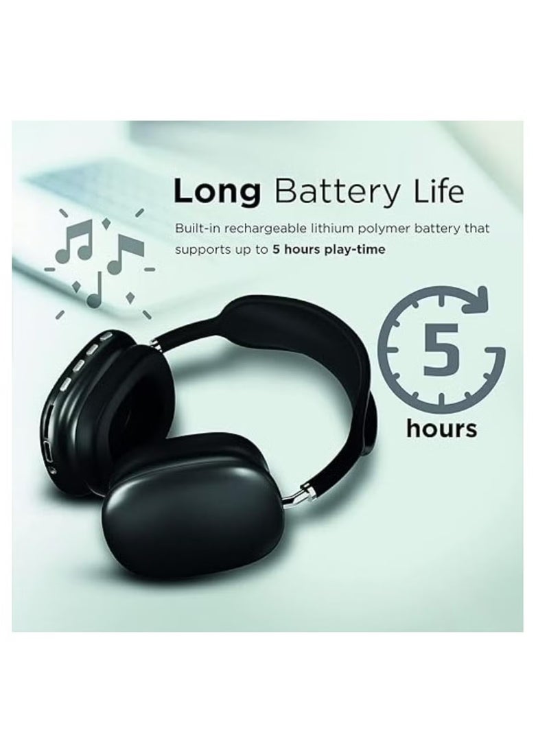 JAJEEK - Premium P9 Over-Ear Wireless Bluetooth Headphones – Active Noise Cancelling, Hi-Fi Stereo Sound, Sport Headset with Microphone, Comfortable Fit for Music, Calls, and Workouts, Compatible with All Phones and Bluetooth Devices - Image 1