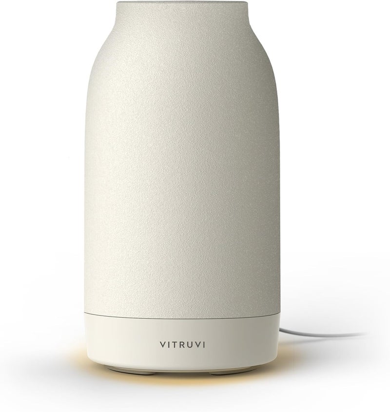 Vitruvi Air Waterless Diffuser for Home 1500 Sq Ft Coverage  Diffusers for Home Oil Diffuser Housewarming Gift Ceramic Finish 5 Adjustable Scent Strengths  White - Image 1
