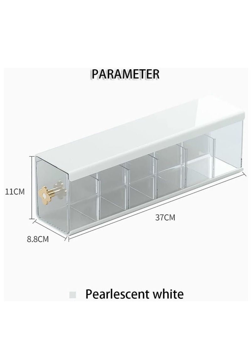 Plastic Underwear Storage Organizer Wall Mounted Drawer Storage Box for Underwear Socks Bras Panties Scarf Kitchen Spice and Small Things, 3pcs (White)  - Image 2