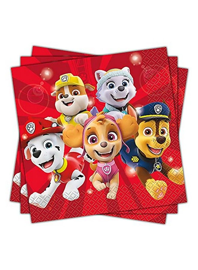 Unique Paw Patrol Luncheon Paper Napkins 7" X 7" Multicolor - Image 1