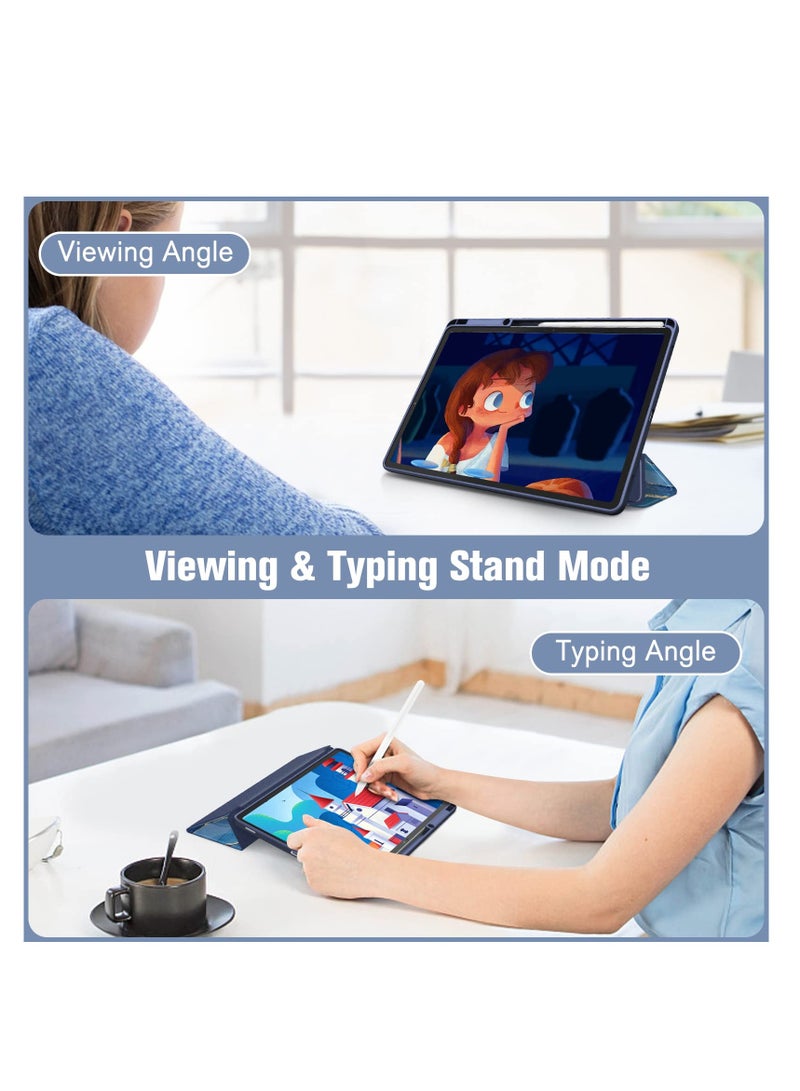 Slim Case for Samsung Galaxy Tab S8 Plus (2022), S7 FE (2021), and S7 Plus (2020) - 12.4" Shockproof Cover with S Pen Holder and Clear Transparent Back, Auto Wake/Sleep Feature. - Image 2