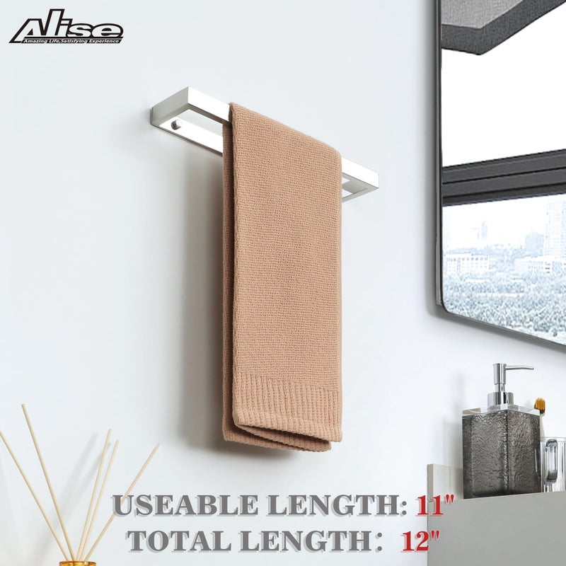 Alise Bath Towel Bar Wall Mount Towel Holder Towel Rack Towel Hanger for Bathroom Lavatory 12 Inch SUS304 Stainless Steel Towel Rail Polished Chrome GJF030-C - Image 3
