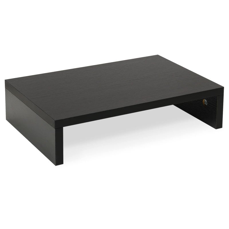 TEAMIX 14.2 inch Monitor Stand Riser, Wood Monitor Riser with Storage for Desk Small Monitor Stand TV/Screen/PC/Laptop Riser Computer Stand Desktop Shelf (Black-14.2 inch) - Image 1