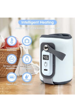 Portable Bottle Warmer, Baby Milk Warmer for All Bottles, Rapid Heating Accurate Temperature Control with LED Display, USB Warmer Bottle Suitable for Home and Outing (Blue) - pzsku/Z20F1184DD5DD045AC49FZ/45/_/1728311319/8ae38f6f-d6d8-42f6-b948-2b8c5335b51a