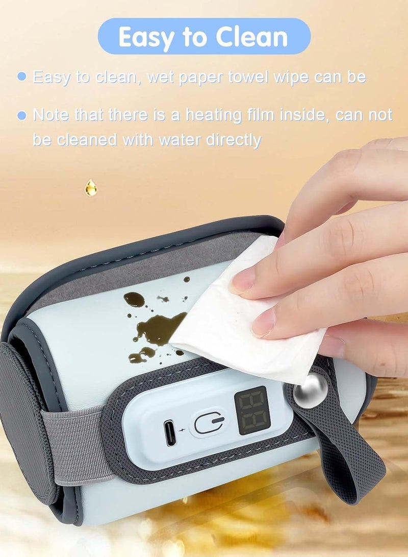 general Portable Bottle Warmer, Baby Milk Warmer for All Bottles, Rapid Heating Accurate Temperature Control with LED Display, USB Warmer Bottle Suitable for Home and Outing (Blue) - Image 5