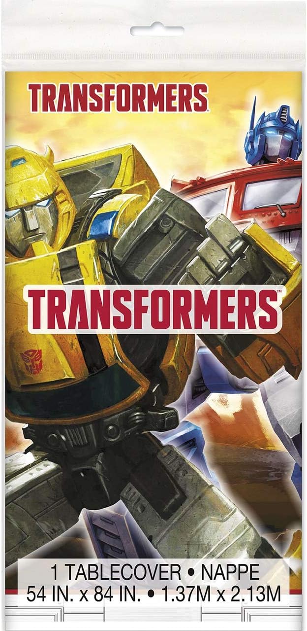 Unique Transformers Rectangular Plastic Table Cover  54 x 84 1 Pc - Image 1