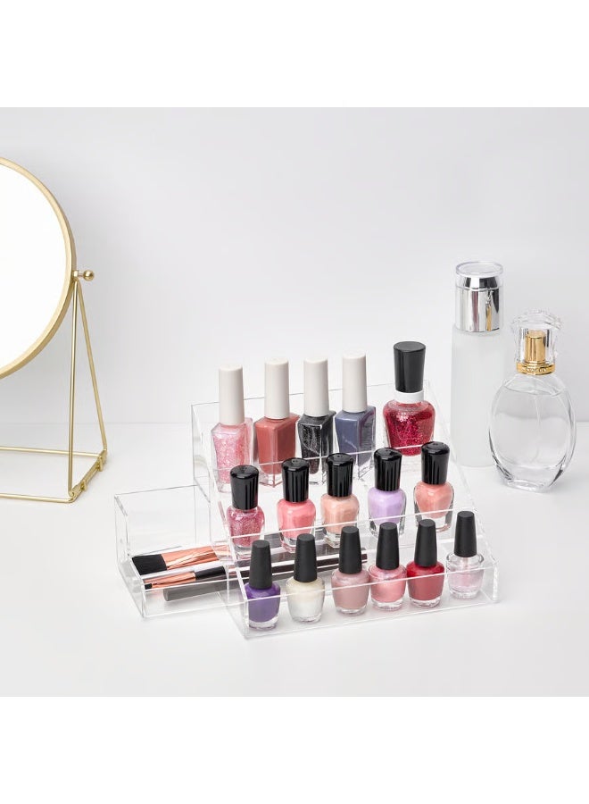 Nail Polish Stand  3 Comp 1 Drawer 16.5x12.5 cm - Image 2