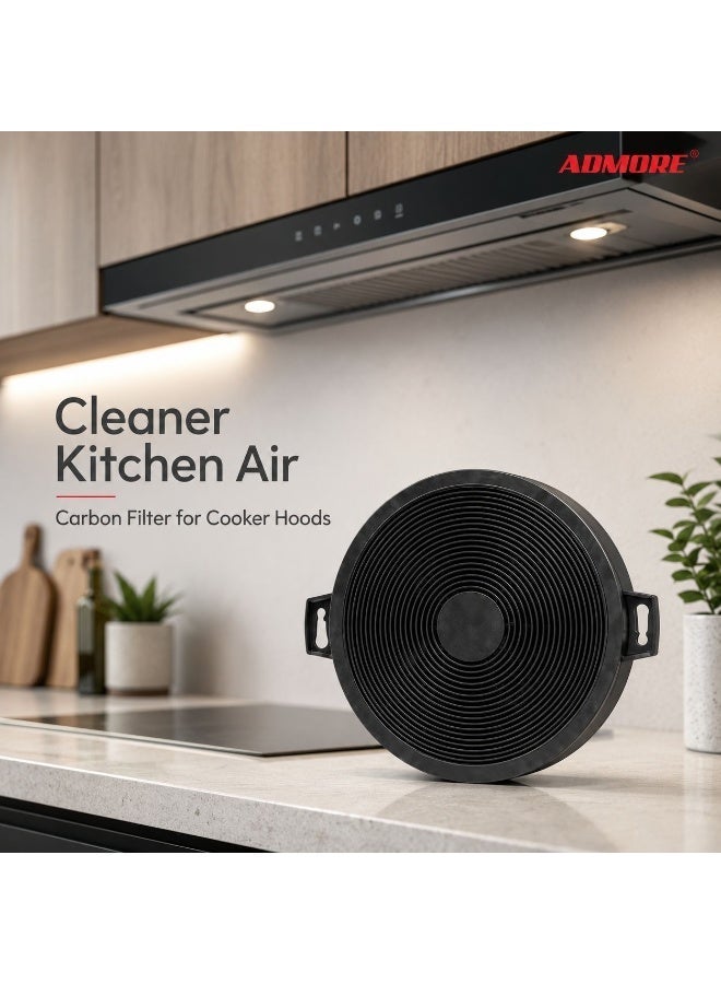 ADMORE Range Hood Filter 6 Inch - Universal Charcoal Carbon Filter for Kitchen Chimney and Exhaust - Black - Image 3