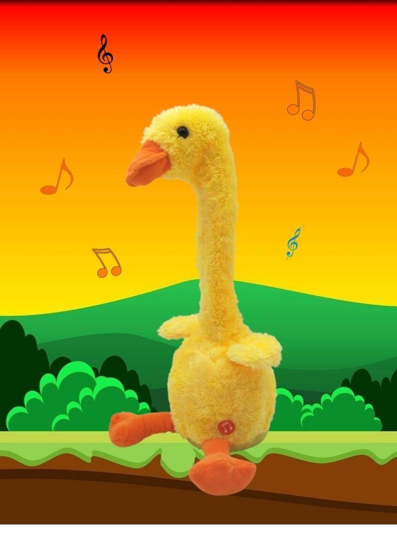 XiuWoo Dancing Duck Electronic Plush Toy Childhood Fun Toy 1 Piece Plush Dancing Singing Duck Home Holiday Decoration for Kids (USB) Charging "Arabic Songs" - Image 3