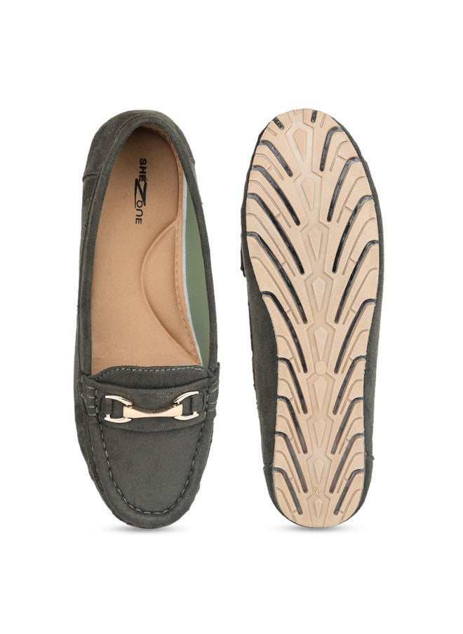 She Zone Shezone Women Lightweight Horsebit Loafers - Image 5