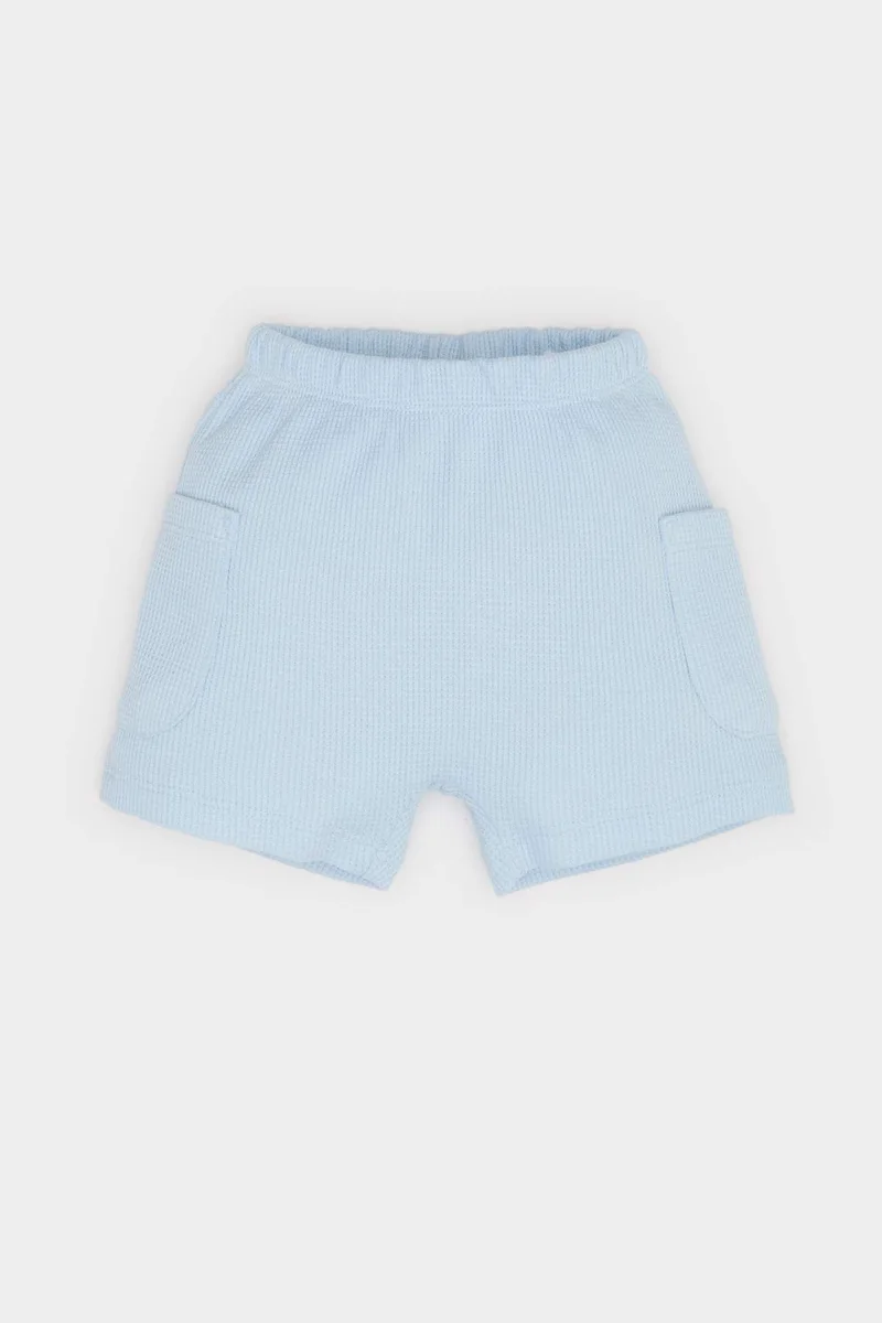 ديفاكتو Baby Boy Elastic Waist Waffle Shorts