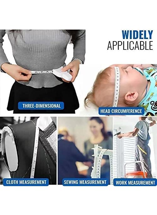 Gitesh Gitesh Body Measure Tape150cm Lock Pin and PushButton Retract Portable Design Durable Measuring Tapes for Body Measurement Weight Loss Accurate Sewing Tape  - Image 5