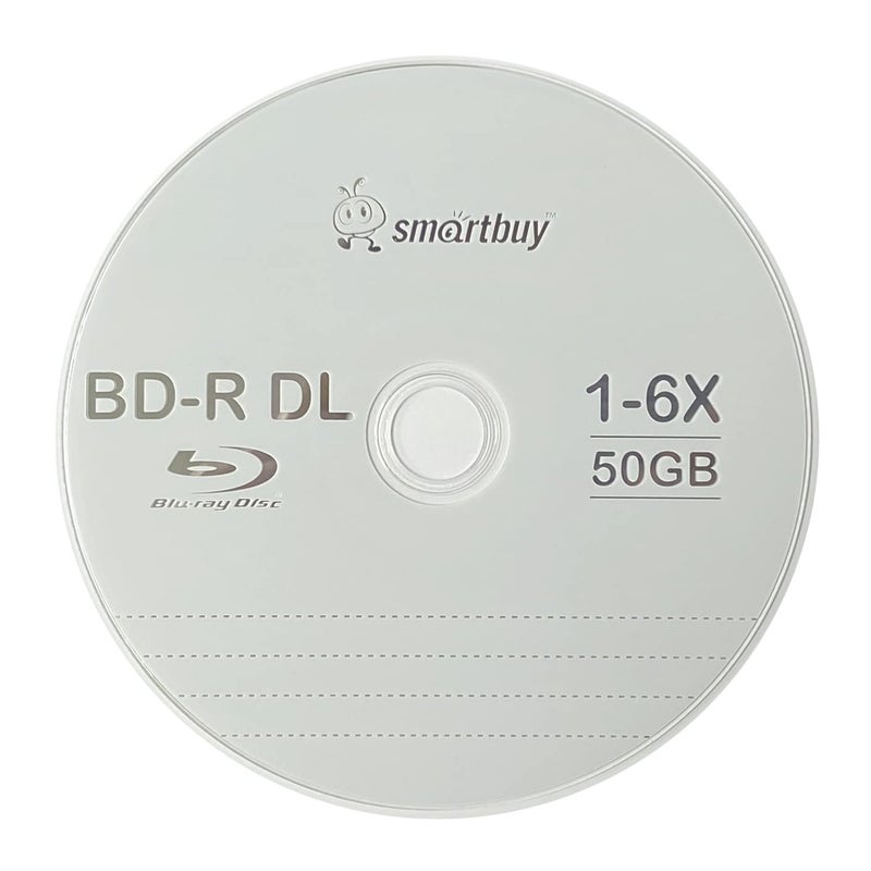 Smartbuy سمارت باي 10 عبوة BD-R DL 50GB 6X قرص بلو راي مزدوج الطبقة القابل للتسجيل فارغ شعار بيانات وسائط الفيديو 10 أقراص في علبة - Image 3