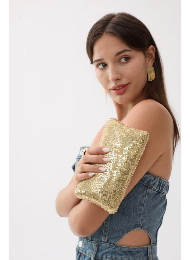 BELLAWOO Clutch Purses for Women, Champagne Evening Bag, Women Evening Purses, Sparkling Sequin Party Handbag for Wedding Purses Cocktail Prom - Image 2