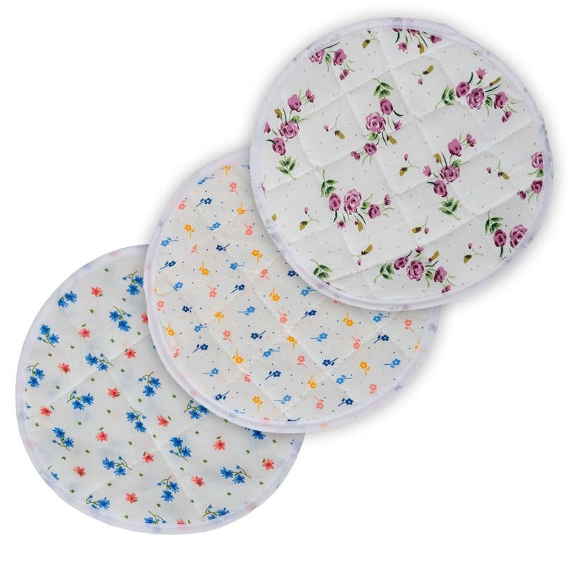 Aone Round Cotton Roti Cover Roti Rumal Chapati Cover Pack of 4  - Image 3