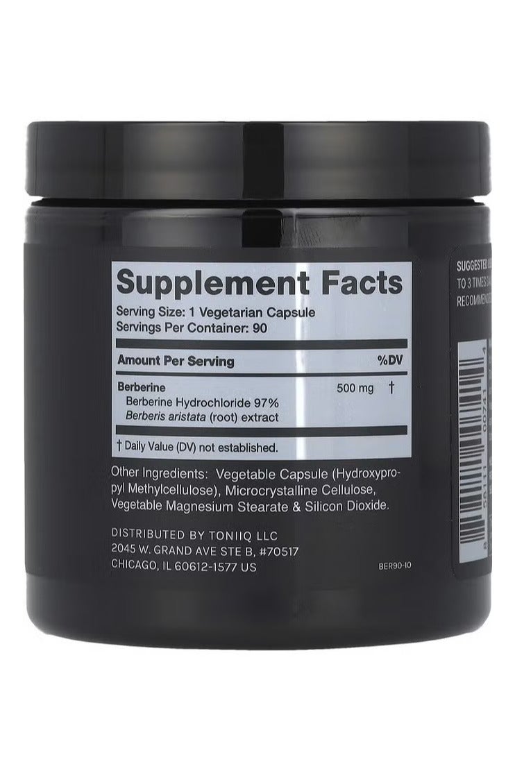 تونيق بربارين هيدروكلورايد فائق القوة 500 ملغ من الهيمالايا مستخلص 82:1 نقاء تم اختباره بنسبة 97% محصود بري مكملات بربارين مركزة 500 ملغ 90 كبسولة نباتية، من تونييك - Image 2