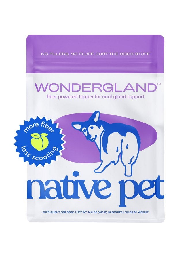 Native Pet WonderGland - Dog Anal Gland Treatment Using Fiber for Dogs - Prevents Scooting for Dogs Anal Gland Supplement Including Dog Gut Health Probiotics for Anal Gland Support - 60 Scoops - Image 1