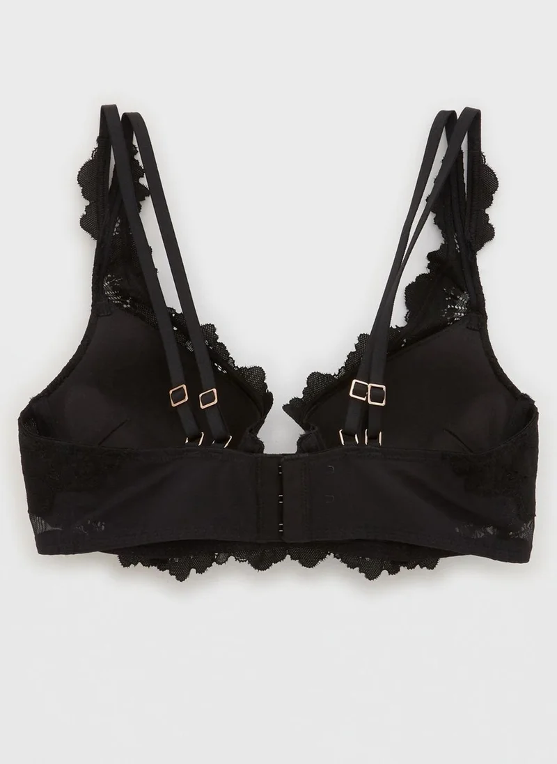 Aerie Lace Plunge Neck Bra