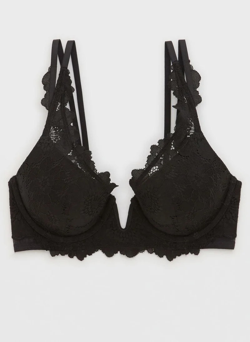 Aerie Lace Plunge Neck Bra