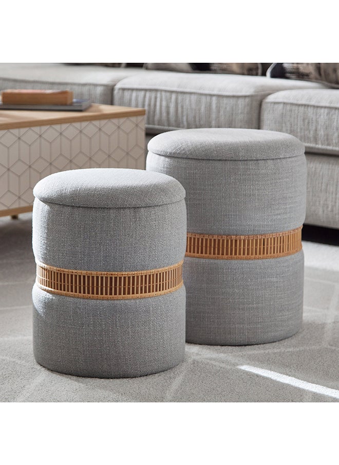 Home Box Nordica 2-Piece Bamboo Weave Ring Storage Ottoman Set 36 x 44 x 36 cm  - Image 1