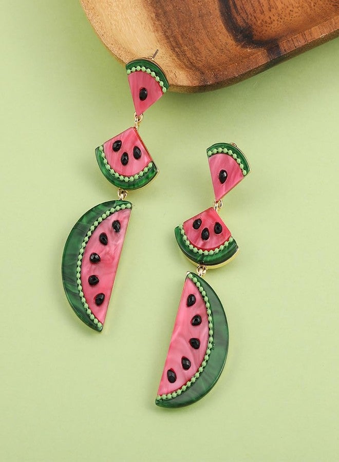 Madison Tyler Fruit Dangle Earrings for Women | Gold Plated Flower Strawberry Apple Cherry Olive Earrings for Women | Sweet Fruit Earrings for Women Jewelry Gifts, Alloy, Rhinestone, Rhinestone - Image 5
