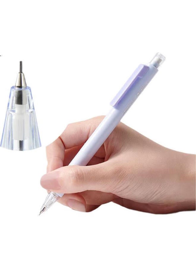 Kaco, Mechanical Pencil, Light Purple, 0.5Mmhb, Clip-On (1 Pencil + 1 Box Of Lead Refills) - Image 2