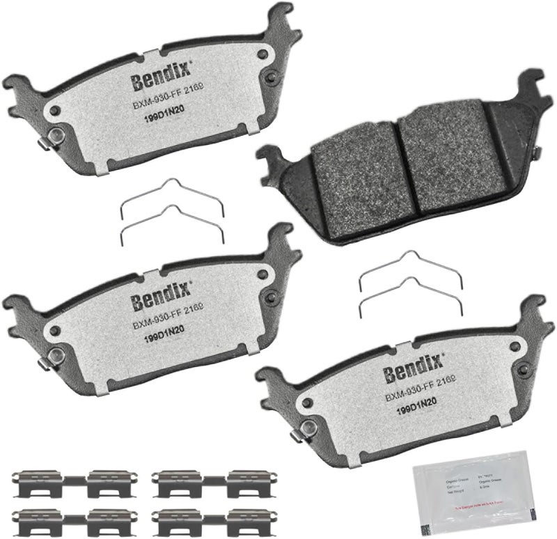 Bendix Fleet Metlok MKD2169FM Semi-Metallic Rear Brake Pads for Jeep Grand Wagoneer 2024-2022, Grand Wagoneer L 2024-2023, Wagoneer 2024-2022, Wagoneer L 2024-2023, Ram 1500 2024-2019 - Image 1