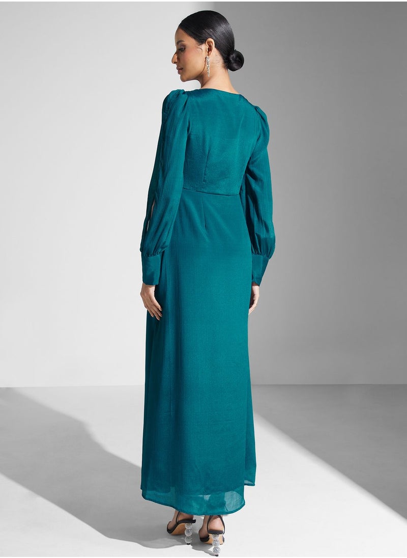 Ella Limited Edition - Slit Sleeve Embellished Dress - Image 1