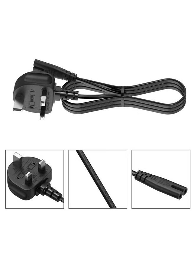 2 Prong AC Power Cord Cable for Samsung LG TCL Sony TV Compatible HP Printer PS3 PS4 PS5 5FT AC Wall Plug - Image 2