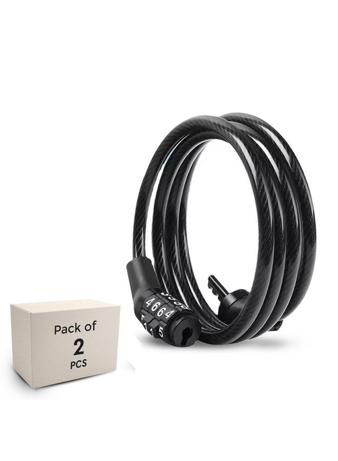 روبوست قفل كابل دراجة رقمي بدون مفتاح من Robustt - عبوة من قطعتين | مجموعة مسبقة الضبط | حماية شديدة التحمل ضد السرقة | قفل متعدد الأغراض للدراجة والدراجة الهوائية والخوذة والأمتعة - Image 1