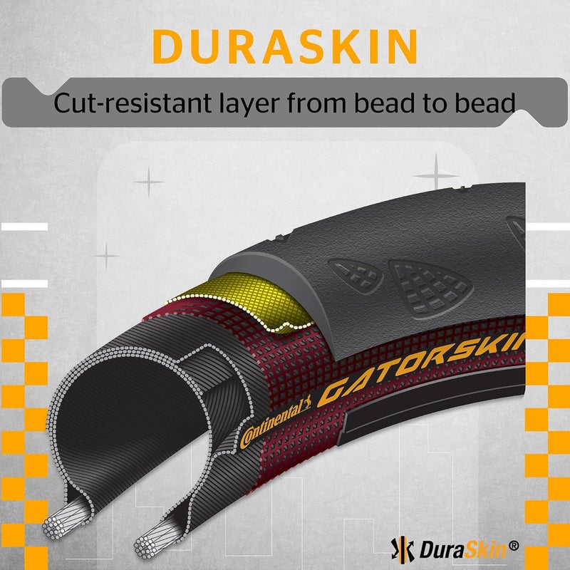 Continental Gatorskin Road Bike Tire with DuraSkin Puncture Protection - Available in Multiple Sizes - Image 4