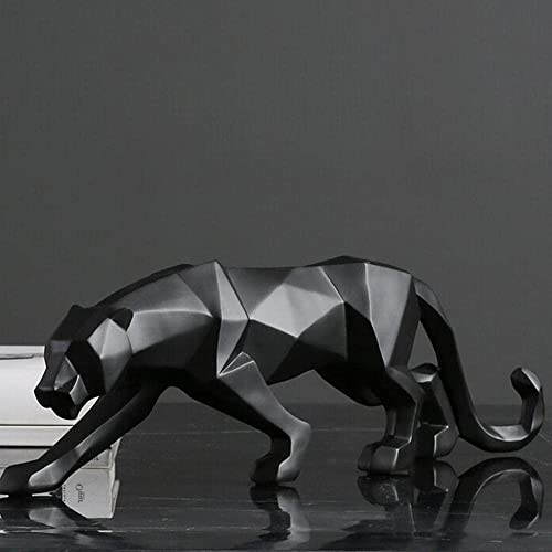 SkyKey Black Panther Statue Sculpture Geometric Resin Showpiece Jaguar Figurine 26.6 x 9 x 6.2 cm - Image 5